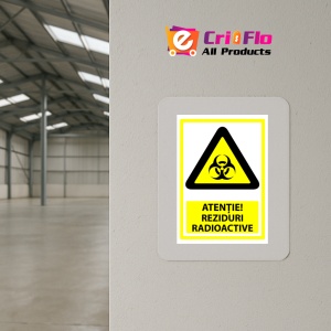 Indicator Semn pentru reziduuri radioactive, Sticker autocolant - Img 4