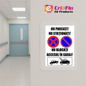Indicator Semn pentru semnalizare nu parcati nu stationati nu blocati accesul in garaj, Sticker autocolant - Img 5