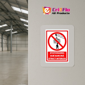 Indicator Semn pentru stationarea sub sarcina strict interzis, Sticker autocolant - Img 4