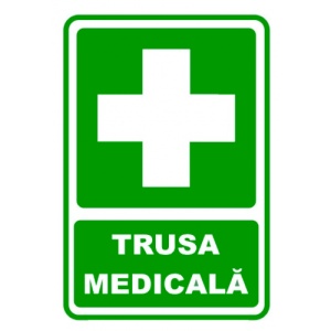 Indicator Semn pentru trusa medicala, Sticker autocolant