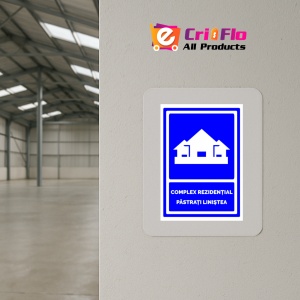 Indicator Semn pentru zona de complex rezidential, Sticker autocolant - Img 4