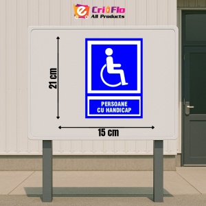 Indicator Semn persoane cu handicap, Sticker autocolant - Img 2