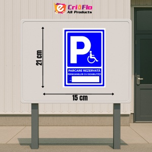 Indicator Semn personalizat pentru parcare rezervata persoanelor cu dizabilitati, Sticker autocolant - Img 2
