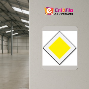 Indicator Semn rutier drum cu prioritate, Sticker autocolant - Img 4