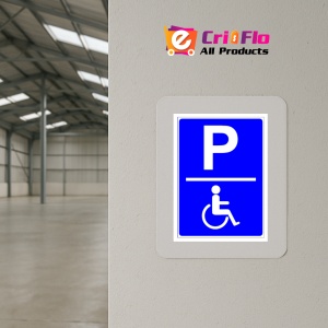 Indicator Semn simplu pentru parcare rezervata persoanelor cu dizabilitati, Sticker autocolant - Img 4