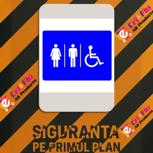 Indicator Semn universal pentru toalete, Sticker autocolant - Img 2