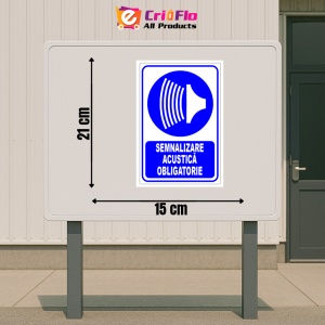 Indicator Semnalizare acustica obligatorie, Sticker autocolant - Img 2