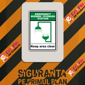 Indicator Shower Eyewash Station Sign, Sticker autocolant - Img 3