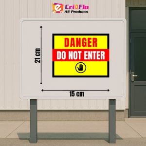 Indicator Sign danger do not enter, Sticker autocolant - Img 2
