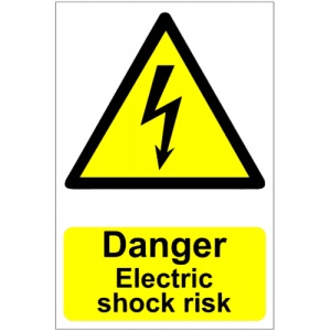 Indicator Sign danger electric shock risk, Sticker autocolant