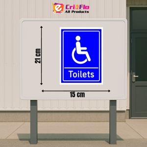 Indicator Sign disabled Toilets, Sticker autocolant - Img 2