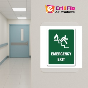 Indicator SIGN EMERGENCY EXIT STAIRWAY RIGHT, Sticker autocolant - Img 5