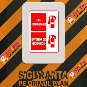 Indicator Sign fire extinguisher extintor de incendios, Sticker autocolant - Img 3