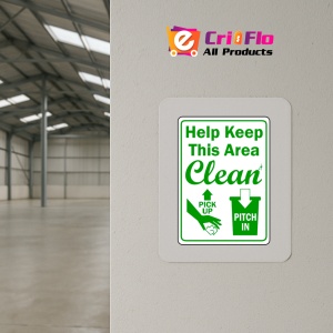 Indicator Sign help keep this area clean, Sticker autocolant - Img 3