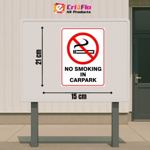 Indicator Sign no smoking in car park, Sticker autocolant - Img 2