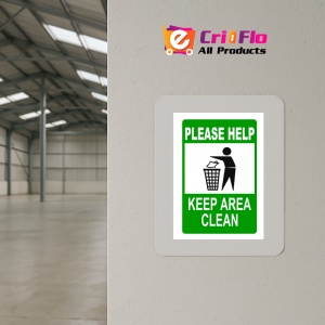 Indicator Sign please help keep area clean, Sticker autocolant - Img 4