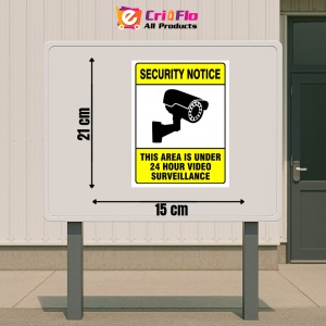 Indicator Sign security notice this area is under 24 hour video surveillance, Sticker autocolant - Img 2