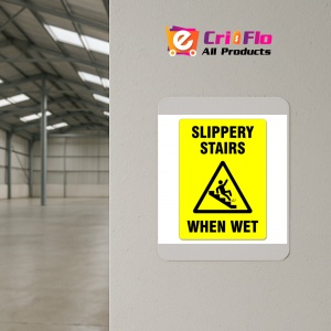 Indicator Sign slippery stairs when wet, Sticker autocolant - Img 4