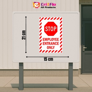 Indicator Sign stop employee entrance only, Sticker autocolant - Img 2