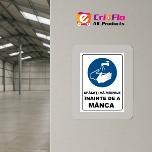Indicator Spalati-va mainile inainte de a manca, Sticker autocolant - Img 4