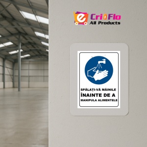 Indicator Spalati-va mainile inainte de a manipula alimentele, Sticker autocolant - Img 4