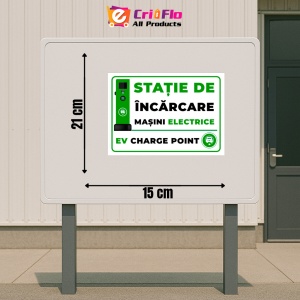 Indicator Statie de incarcare masini electrice, Sticker autocolant - Img 2