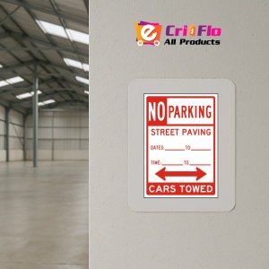 Indicator Temporary No Parking Street Paving Cars Towed Sign, Sticker autocolant - Img 4