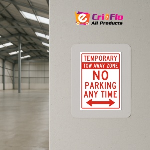 Indicator Temporary Tow Away Zone No Parking Sign, Sticker autocolant - Img 4