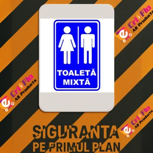 Indicator Toaleta mixta, Sticker autocolant - Img 3