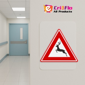 Indicator Traversare de caprioare in zona, Sticker autocolant - Img 5