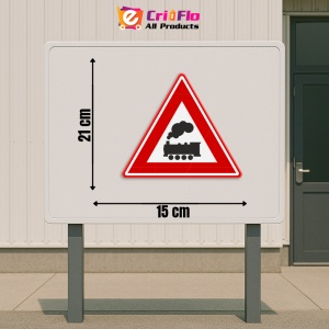 Indicator Trecere feroviara fara bariere, Sticker autocolant - Img 2