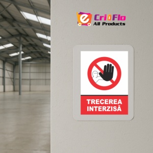 Indicator Trecerea interzisa, Sticker autocolant - Img 4