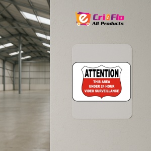 Indicator Under 24 Hour Video Surveillance Sign, Sticker autocolant - Img 4