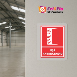 Indicator Usa antiiincendiu, Sticker autocolant - Img 4