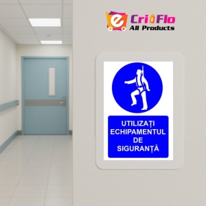 Indicator Utilizati echipamentul de siguranta indicator de obligativitate, Sticker autocolant - Img 5