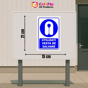 Indicator Utilizati vesta de salvare, Sticker autocolant - Img 2