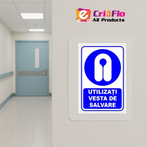 Indicator Utilizati vesta de salvare, Sticker autocolant - Img 5