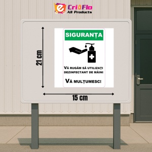 Indicator Va rugam sa utilizati dezinfectant, Sticker autocolant - Img 2