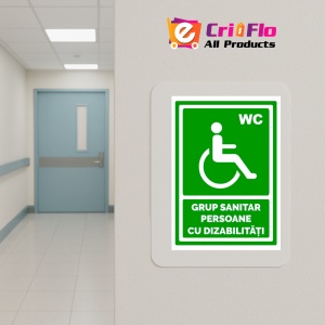 Indicator Verde grup sanitar persoane cu dizabilitati, Sticker autocolant - Img 5