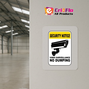 Indicator Video Surveillance No Dumping Sign, Sticker autocolant - Img 4