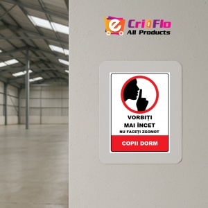 Indicator Vorbiti mai incet nu faceti zgomot copii dorm, Sticker autocolant - Img 4