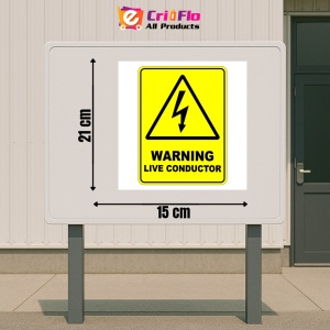Indicator Warning Live Conductor Safety Sign, Sticker autocolant - Img 2