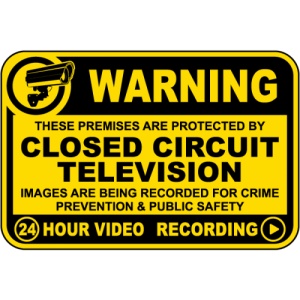 Indicator Warning Premises Are Protected Sign, Sticker autocolant