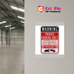 Indicator Warning Private Parking Only Sign, Sticker autocolant - Img 4