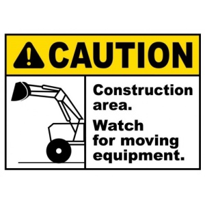 Indicator Watch For Moving Equipment Sign, Sticker autocolant