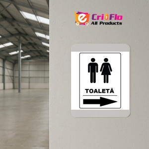 Indicator Wc pentru toaleta cu sageata spre dreapta, Sticker autocolant - Img 4