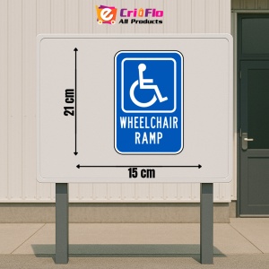 ⚠️ INDICATOARE 🛑 Indicator Wheelchair Ramp Sign, Sticker autocolant ️