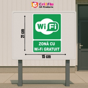 Indicator Zona cu wifi gratuit, Sticker autocolant - Img 2