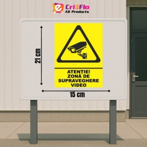 Indicator Zona de supraveghere video, Sticker autocolant - Img 2