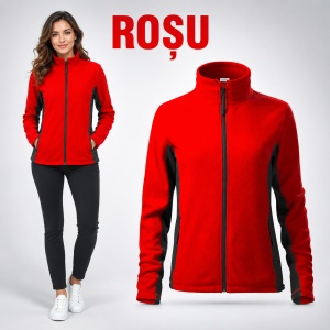 Jacheta Bluza Fleece Dama cu Fermoar Malfini, 220 g/m², Antipilling, Croiala Cambrata, XS-3XL, 9 Culori - Img 17